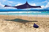 Otentik Nano plus strand Mistig Grijs -schaduwdoek/zonnetent- 270x 150x 145cm- Lichtgewicht- 4 dunne vouwstokken