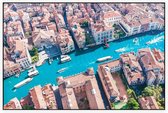 Eiland van Venetië en Venetiaanse lagune van boven - Foto op Akoestisch paneel - 150 x 100 cm