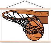illustration de basket dans le net affiche scolaire lattes plates vierges 90x60 cm - tirage photo sur affiche textielposter (décoration murale salon / chambre)