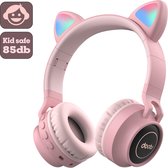 Kinder koptelefoon  Bluetooth DOBI roze - VOLUME BEGRENZING - 85DB