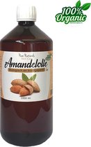 Amandel olie 1000 ml - Koudgeperst en Biologisch - Pure Naturals
