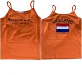 Oranje Holland Tanktop, Large, GEBORDUURD