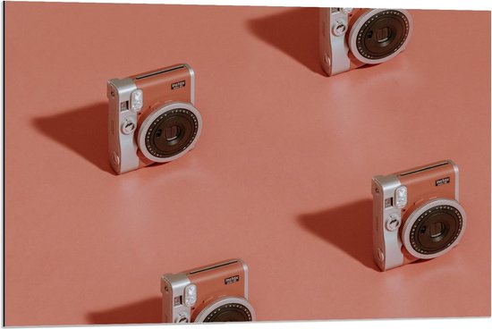 Dibond - Instax Camera's  - 90x60cm Foto op Aluminium (Wanddecoratie van metaal)