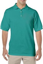 2 Pack- Navy en Jade kleur Men Polo Shirt (Poly Katoen) Maat M - Stofdichtheid: 220 g / m2