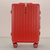 Bol.com TOP AA Reis Kofferset - Trolleyset 3-delig met TSA slot Aluminum frame Kleine cabine en groot ABS Luggage (20+24+28 inch... aanbieding