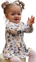 Frogs en Dogs- kraamcadeau/ baby - jurkje - maat 68