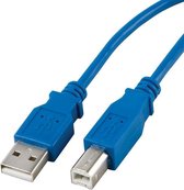 Câble d' Printer USB 2.0 DrPhone PK1 - Port A mâle à B mâle - 1,5 M - Blauw