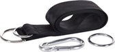 Hangmat accessoires - 2x200cm ophangset voor hangmat - zwart