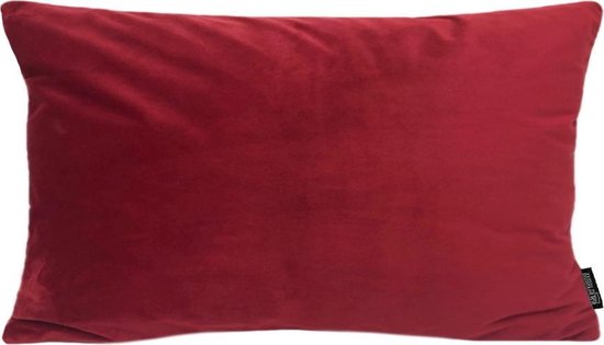 Velvet Donkerrood Long Kussenhoes | Fluweel - Polyester | 30 x 50 cm