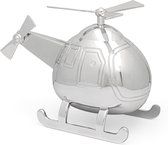 Zilverstad - Spaarpot Helikopter zilver kleur