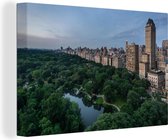 Canvas Schilderij New York - Central Park - Fifth Avenue - 90x60 cm - Wanddecoratie