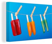 Glaces sur la toile de corde à linge 2cm