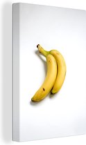 Canvas schilderij 120x180 cm - Wanddecoratie Banaan - Geel - Fruit - Muurdecoratie woonkamer - Slaapkamer decoratie - Kamer accessoires - Schilderijen