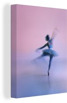 Ballerine faisant une virevoltante toile 2cm 60x80 cm - Tirage photo sur toile (Décoration murale salon / chambre)