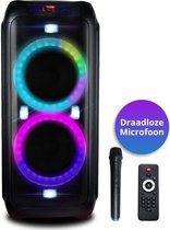 iDance DX800MK2 Party Speaker – Bluetooth Speaker met Discolicht – 800 Watt - Met Draadloze Microfoon en Afstandsbediening