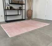 Fluweel vloerkleed hoogpolig - Roze 120x180 - Antislip