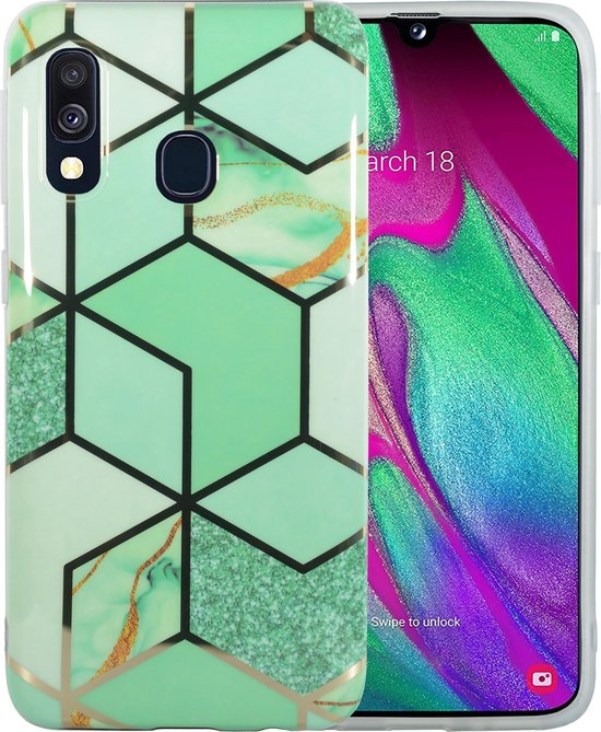 Samsung Galaxy A40 Marmer Case | Back Cover | TPU Telefoonhoesje