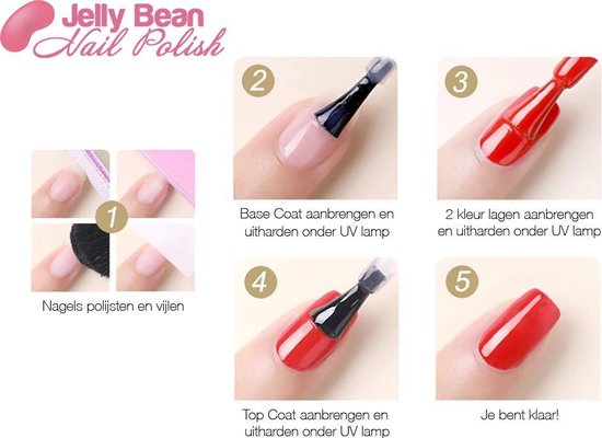 Jelly Nail Gel Nagellak - Gellak - Glossy topcoat UV Nagellak 8ml | bol.com