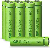 Oplaadbare AAA batterij (potlood) GP Batteries ReCyko+ HR03 NiMH 850 mAh 1.2 V 8 stuk(s)