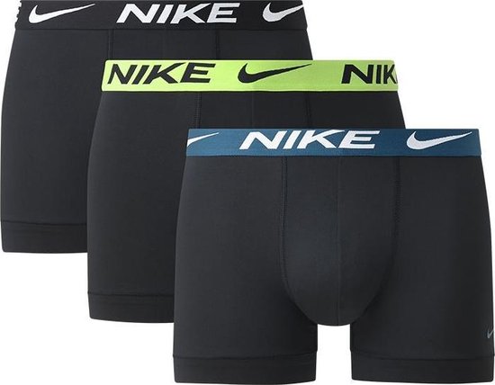 Kunstmatig Omhoog gaan Geweldig Nike 3-pack trunk boxershorts zwart - M18 | bol.com