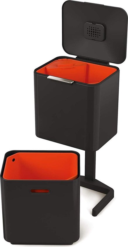 Brisen Panier à linge en plastique recyclé Noir 41 l (59,6 x 39,6 x 23