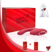 Perfect Pleasure® Vibrator - 2 in 1 Vibrator -  G spot en Clitoris vibrator - Inclusief Toycleaner en Glijmiddel - Rood