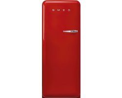 Smeg FAB28LRD5- Kastmodel koelkast - scharnier links - Rood