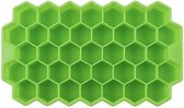 VSE honingraat siliconen ijsblokjes vorm met deksel groen