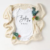 Baby 2021 romper, zwangerschaps aankondiging, kraamcadeau, vaderdag cadeau