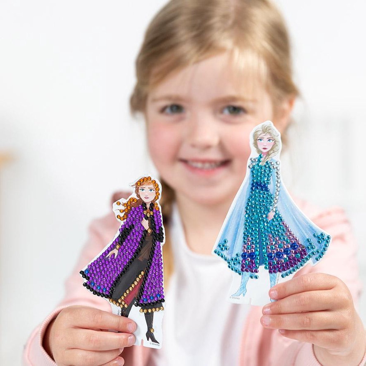 Disney Frozen Totum knutselkoffertje Anna en Elsa glitterfiguren maken - diamond painting knutselen speelgoed meisjes cadeau tip winter wonderland — afbeelding 6