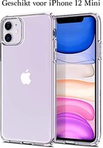 Telefoonhoesje iPhone 12 Mini hoesje - apple siliconen transparant case - shock proof