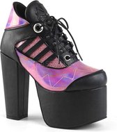 Demonia Enkellaars -39 Shoes- TORMENT-216 US 9 Zwart/Roze