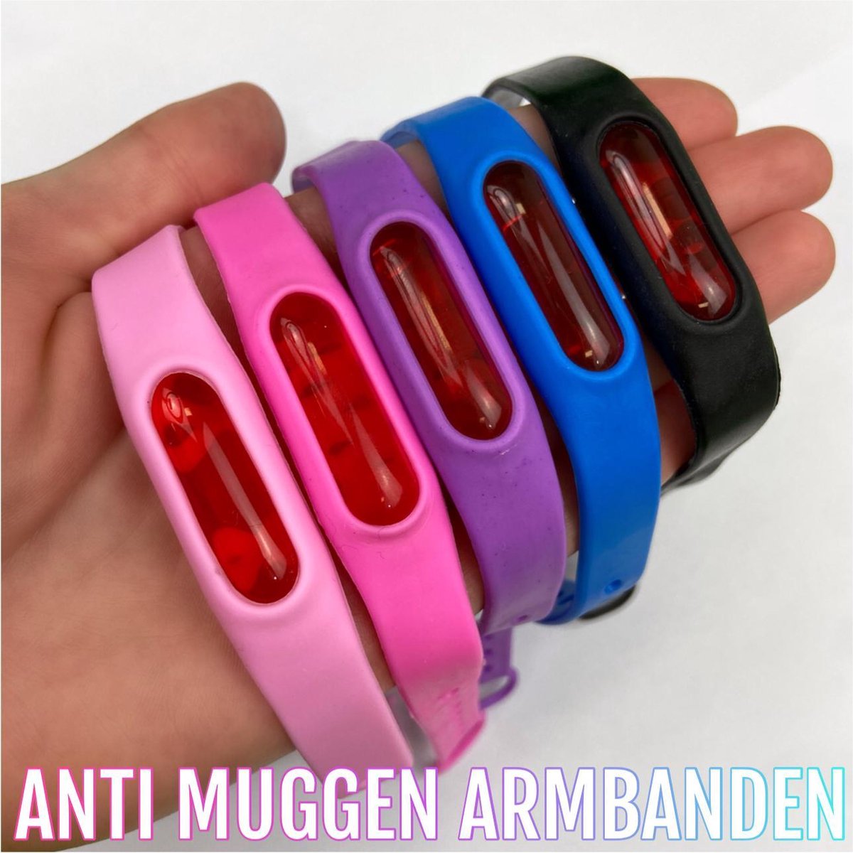 5x Anti Muggen Armband - Citronella - Anti Mug - Anti Insect - Armband -  Zomer - Munt | bol.com