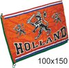 Vlag oranje Holland met leeuw | WK Voetbal Qatar 2022 | Nederlands elftal vlag | Nederland supporter | Holland souvenir | 100 x 150 cm