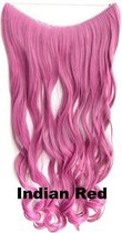 Wire hair extensions wavy rood - Indian Red