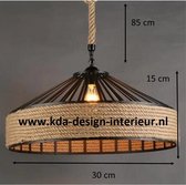 Industriële touwlamp 1m met lampenkap 30 cm Hanglamp Metaal