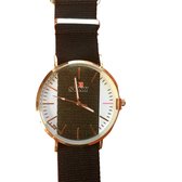 Horloge Soxy- zwart-Groen- canvas- 4 cm-Charme Bijoux