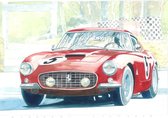 Giovanni Casander - Schilderij met lijst - Ferrari 250 gt swb - oldtimer - klassieke auto
