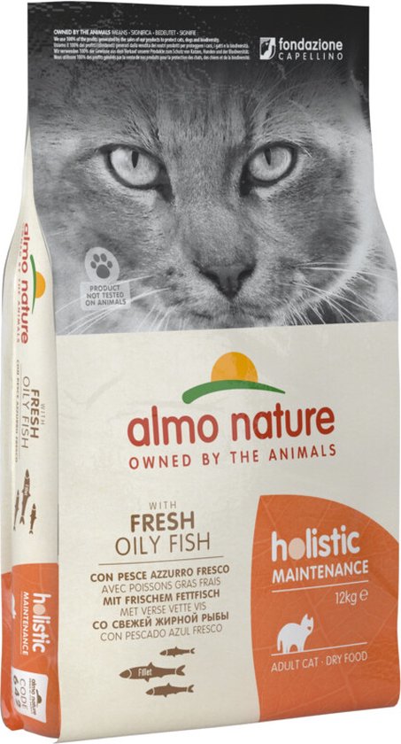 Almo Nature Holistic - Witvis en Rijst - Kattenvoer - 12 kg