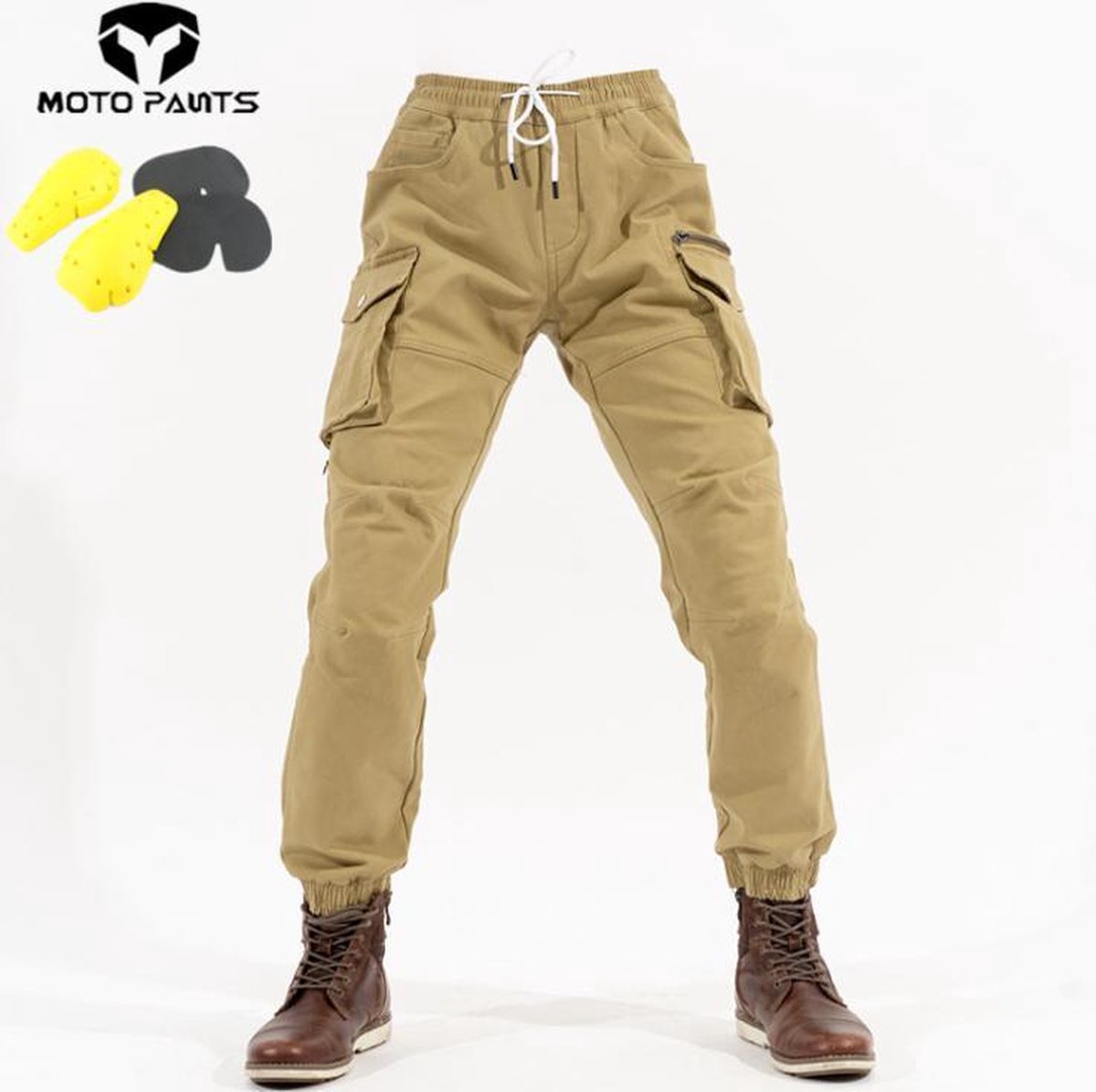 Moto Pants - Motorbroek Cargo Beige - Heren - Maat XL / 34 | bol.com