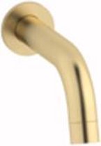 Plieger Roma baduitloop wandmontage 1/2x16.8cm geborsteld goud