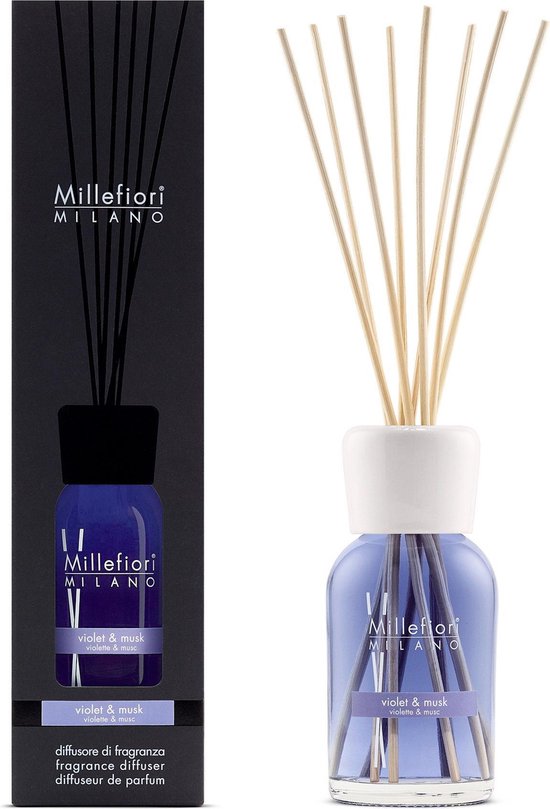 Millefiori Milano Geurstokjes Violet & Musk 500 ml