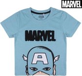 T-Shirt met Korte Mouwen voor kinderen Marvel Blauw
