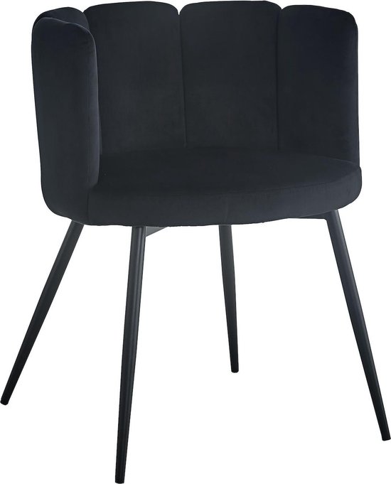 HTfurniture-five finger chair-black velvet
