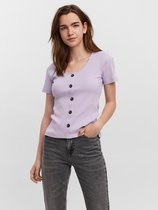 Vero Moda VMHELSINKI SS TOP - Pastel Lilac Purple