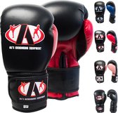 Ali's Fightgear BT GO - Premium Bokshandschoenen Zwart/Rood 18 oz XL - Perfect voor Boksen, Kickboksen & Thaiboksen Training