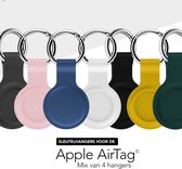 AirTag Sleutelhangers | Siliconen houder voor AirTags | Mix van 4 kleuren