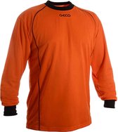 Keeperstenue kinderen met keepershirt LM "Zonda" orange en "Euros" keeper lange broek zwart. Maat: xs (164)