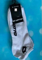 Lotto Sneaker Sokken - sport sokken - korten sokken - lotto sokken - wit 3 Paar - Maat: 43/46