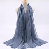 Emilie Scarves - Sjaal - linnen - 200*100CM - blauw